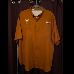 Burnt Orange Texas Longhorn Columbia Performance Fishing Gear Shirt